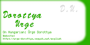 dorottya urge business card